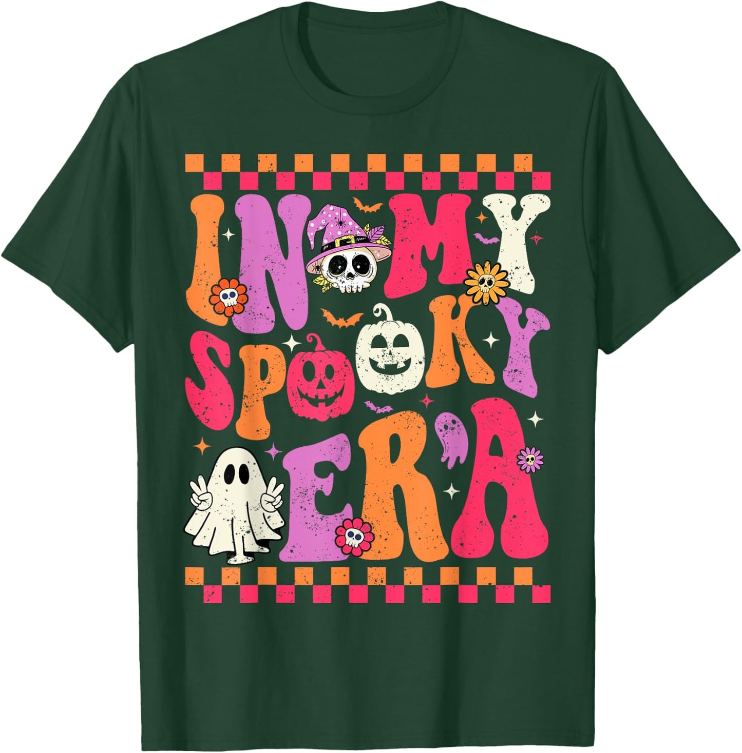 In My Spooky Era Groovy Retro Groovy Ghost Halloween T-Shirt - T-Shirt | Forest