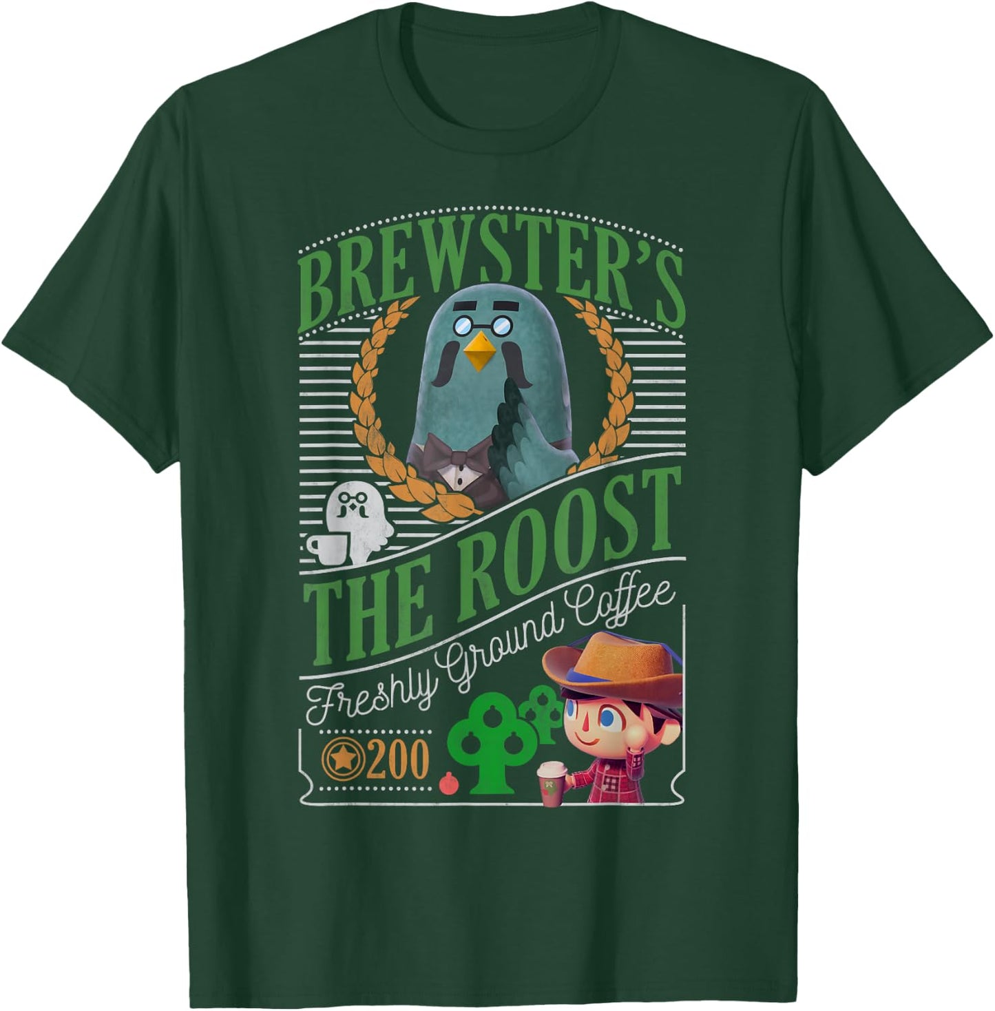 Animal Crossing Brewster's The Roost Cafe T-Shirt - T-Shirt | Forest