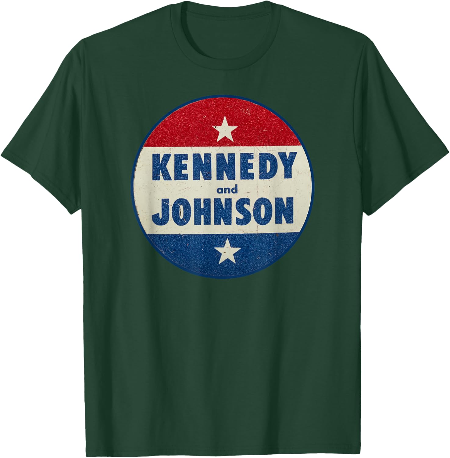 Utopia Sport Kennedy Shop Kennedy and Johnson Pin 1960 Retro T-Shirt - T-Shirt | Forest