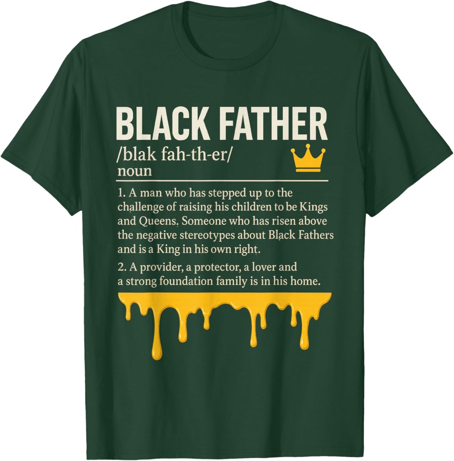 Black Father Definition African American Dad Father's Day T-Shirt - T-Shirt | Forest