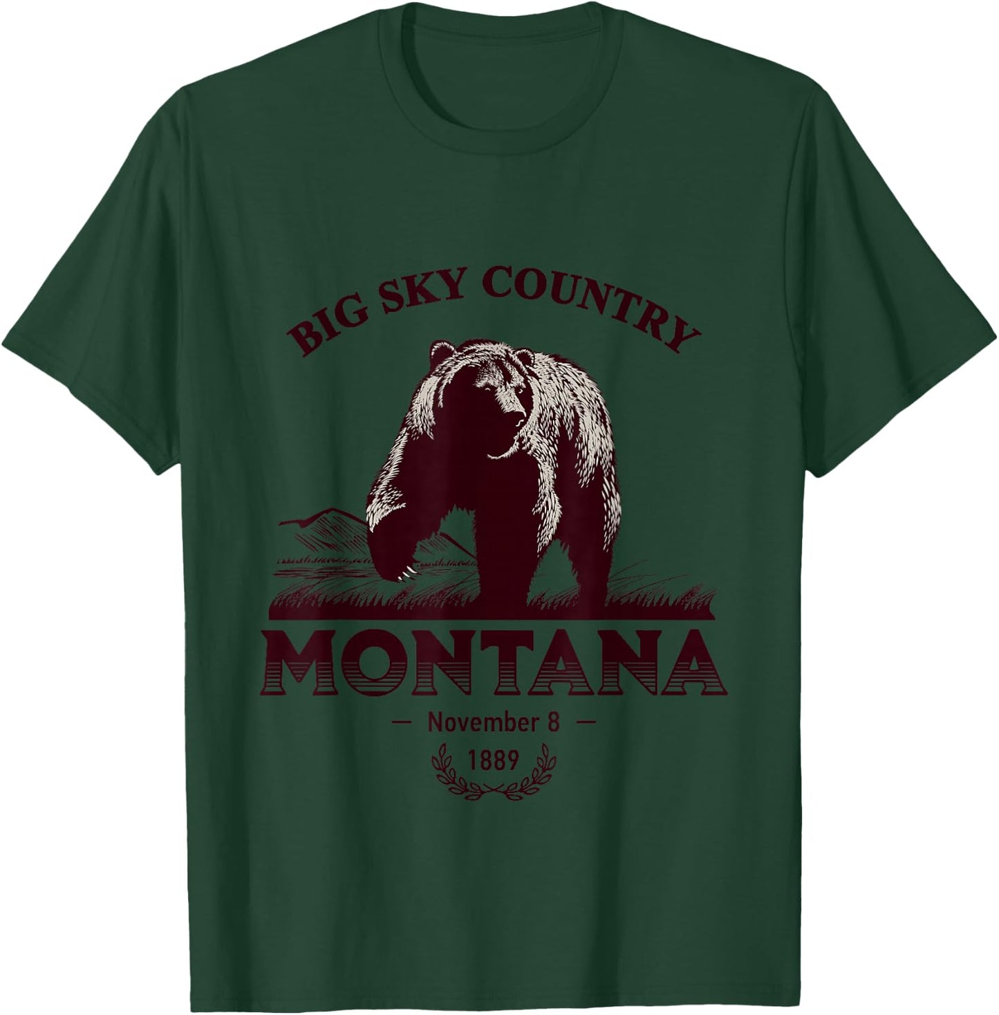 Montana State - Big Sky Country T-Shirt - T-Shirt | Forest