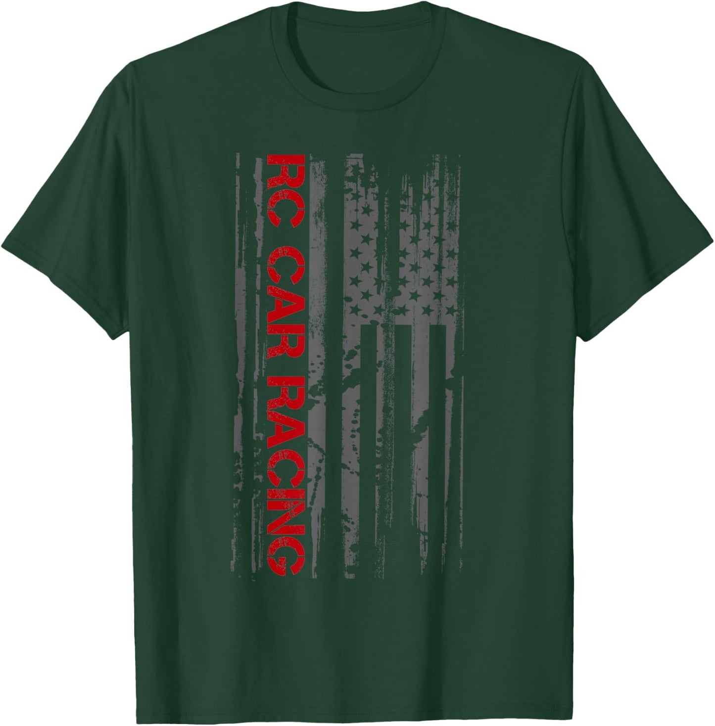 RC Racing American Flag Remote Radio Controlled RC Car T-Shirt - T-Shirt | Forest