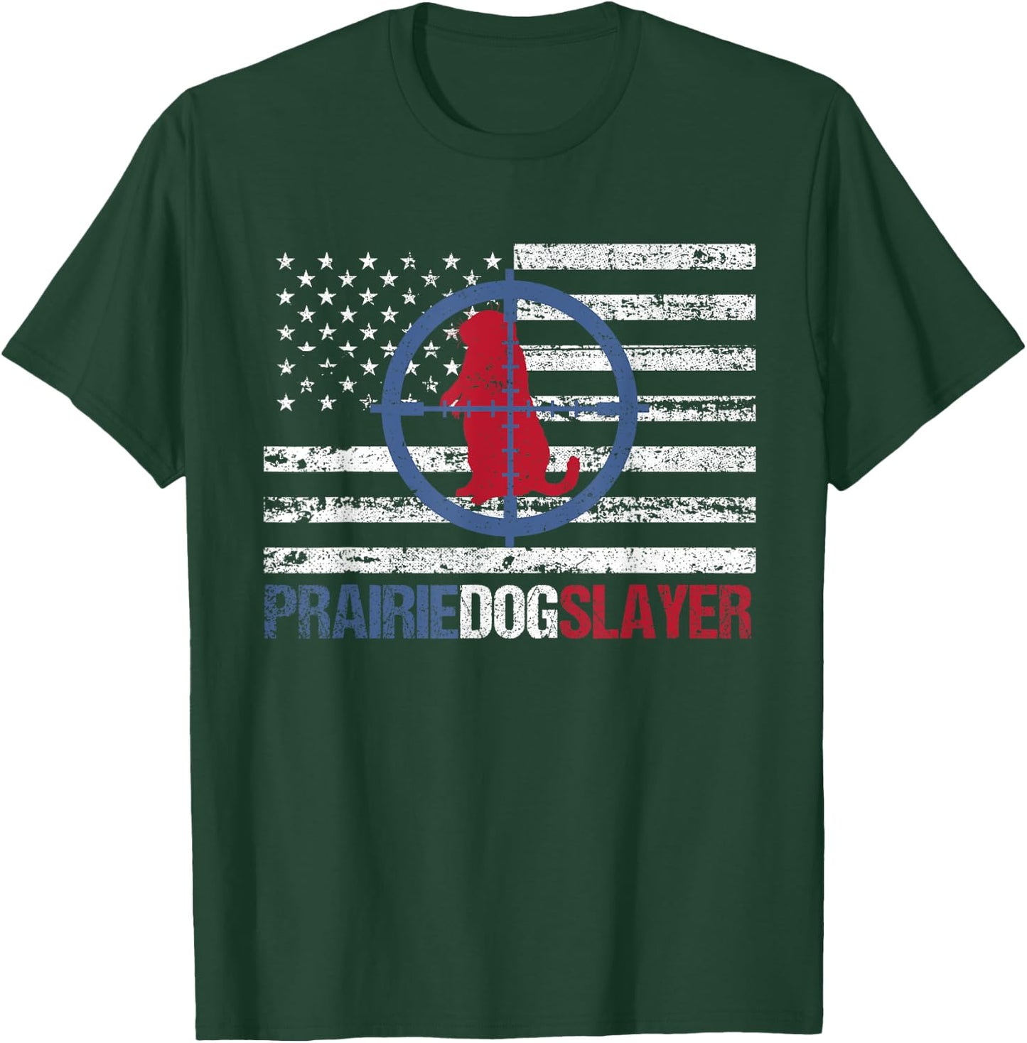 US Flag Prairie Dog Hunting Prairie Dog Slayer Women Kids T-Shirt - T-Shirt | Forest