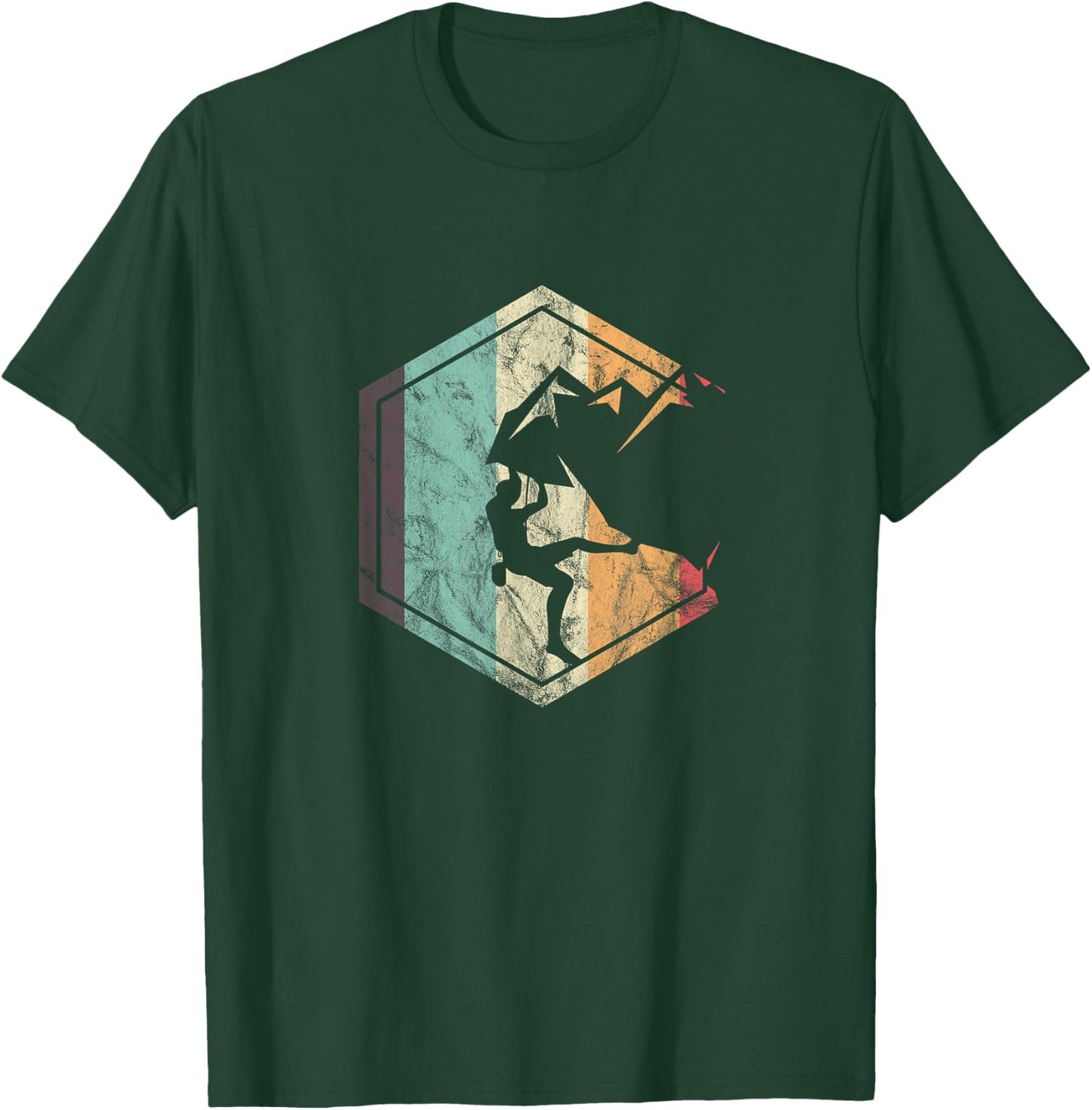 Climbing Mountaineering Climber Athletes Mountain Rock Gift T-Shirt - T-Shirt | Forest