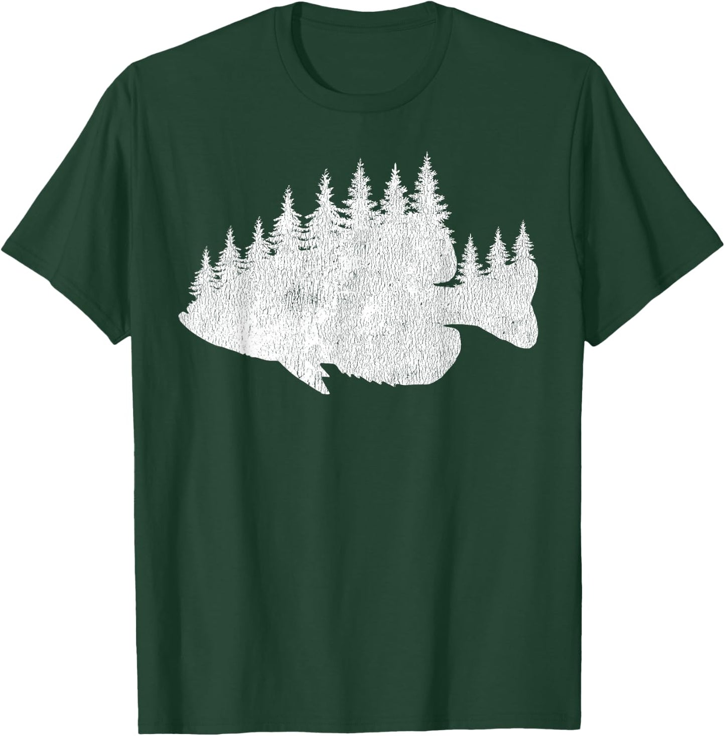 Crappie Fishing - Forest Treeline Panfish Fisherman T-Shirt - T-Shirt | Forest