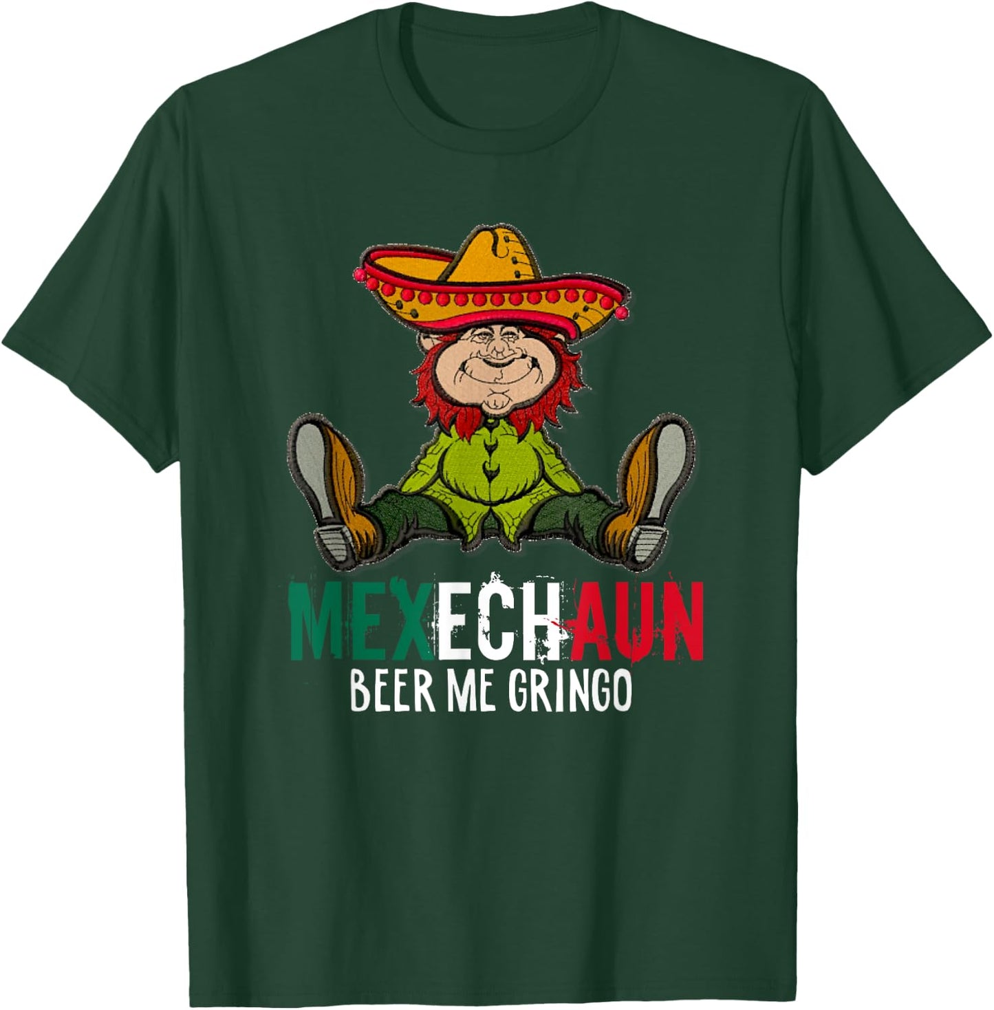 Funny Mexechaun Mexican Leprechaun St. Paddy's T-Shirt - T-Shirt | Forest