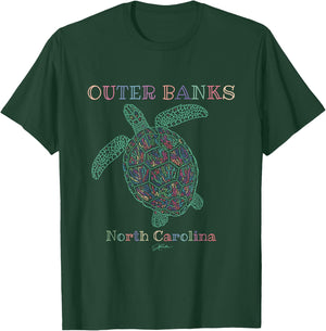 JCombs: Outer Banks, North Carolina, Sea Turtle T-Shirt - T-Shirt | Forest