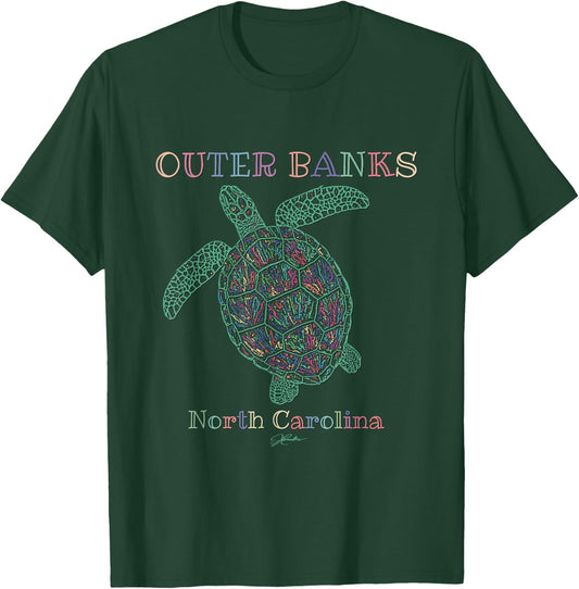 JCombs: Outer Banks, North Carolina, Sea Turtle T-Shirt - T-Shirt | Forest