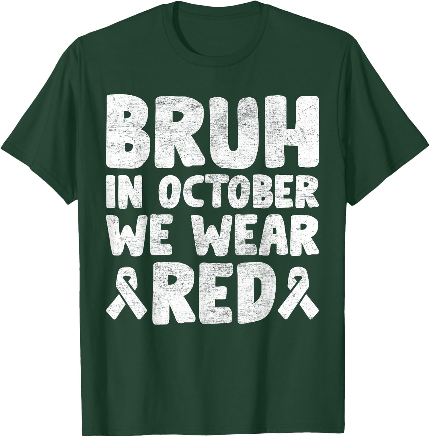 Red Ribbon Week Shirt for Kids Boys Bruh In October Wear Red T-Shirt - T-Shirt | Forest
