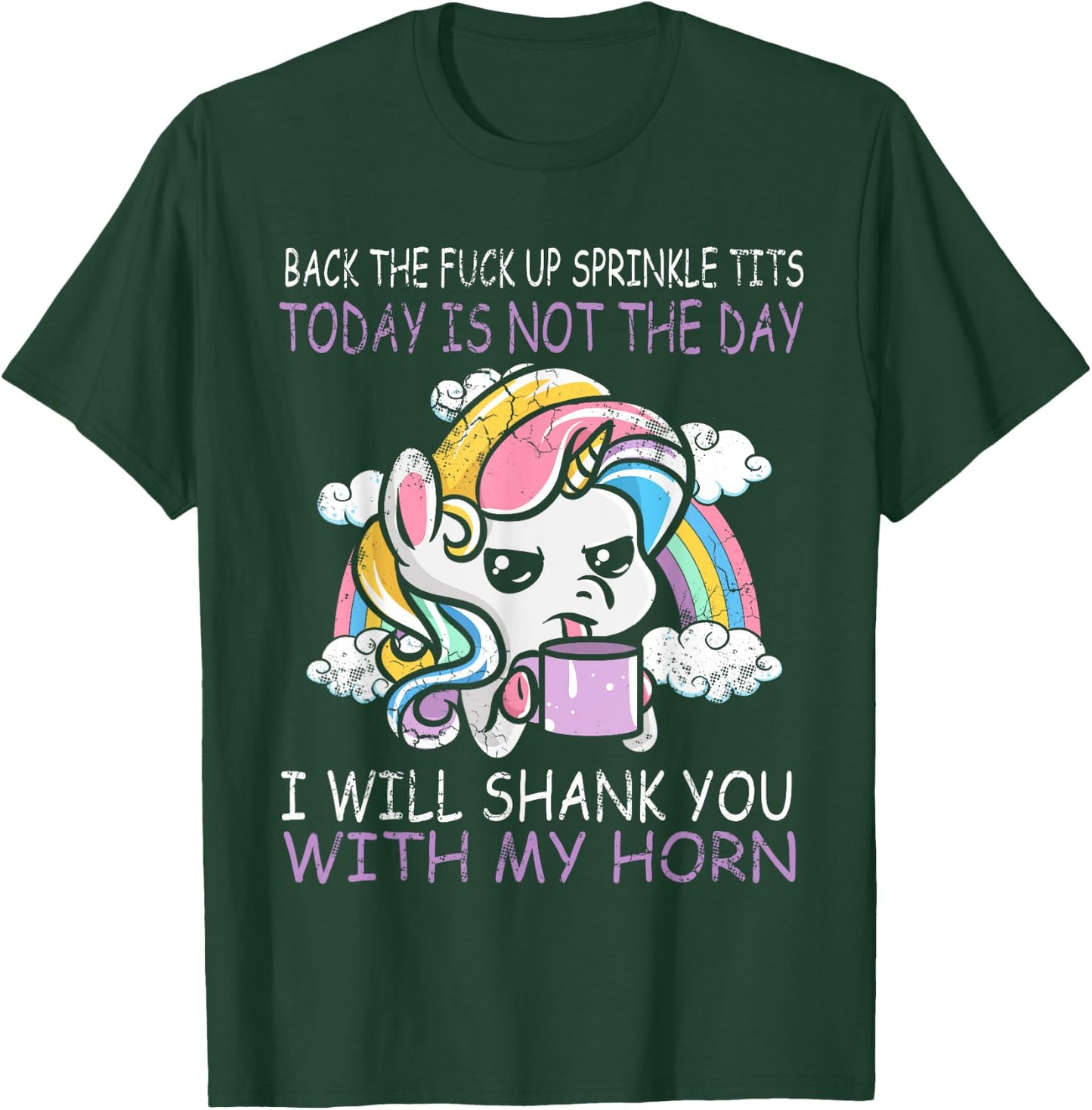 Unicorns Sprinkle Tits Funny Quotes Unicorn Humour Gift T-Shirt - T-Shirt | Forest