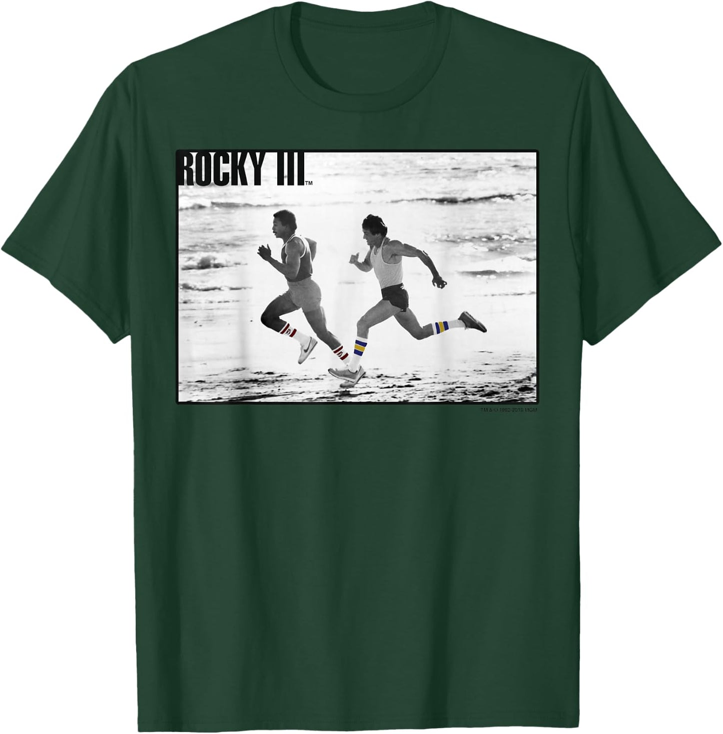 Rocky 3 Apollo Creed Racing Rocky On The Beach Poster T-Shirt - T-Shirt | Forest