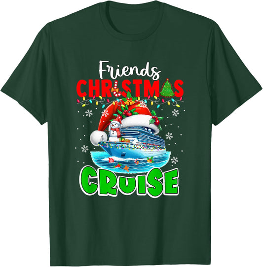 Friends Christmas Cruise Costume Cruise Ship Captain Lover T-Shirt - T-Shirt | Forest