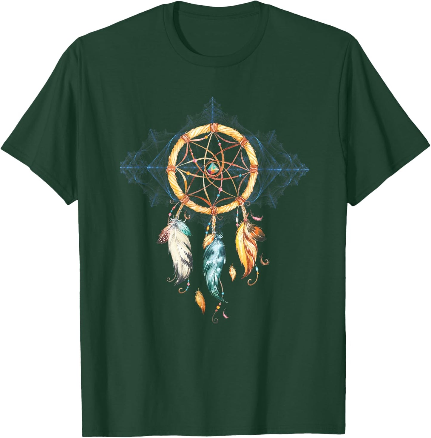 DREAM CATCHER VORTEX T SHIRT Shamanism Spiritual Meditation T-Shirt - T-Shirt | Forest