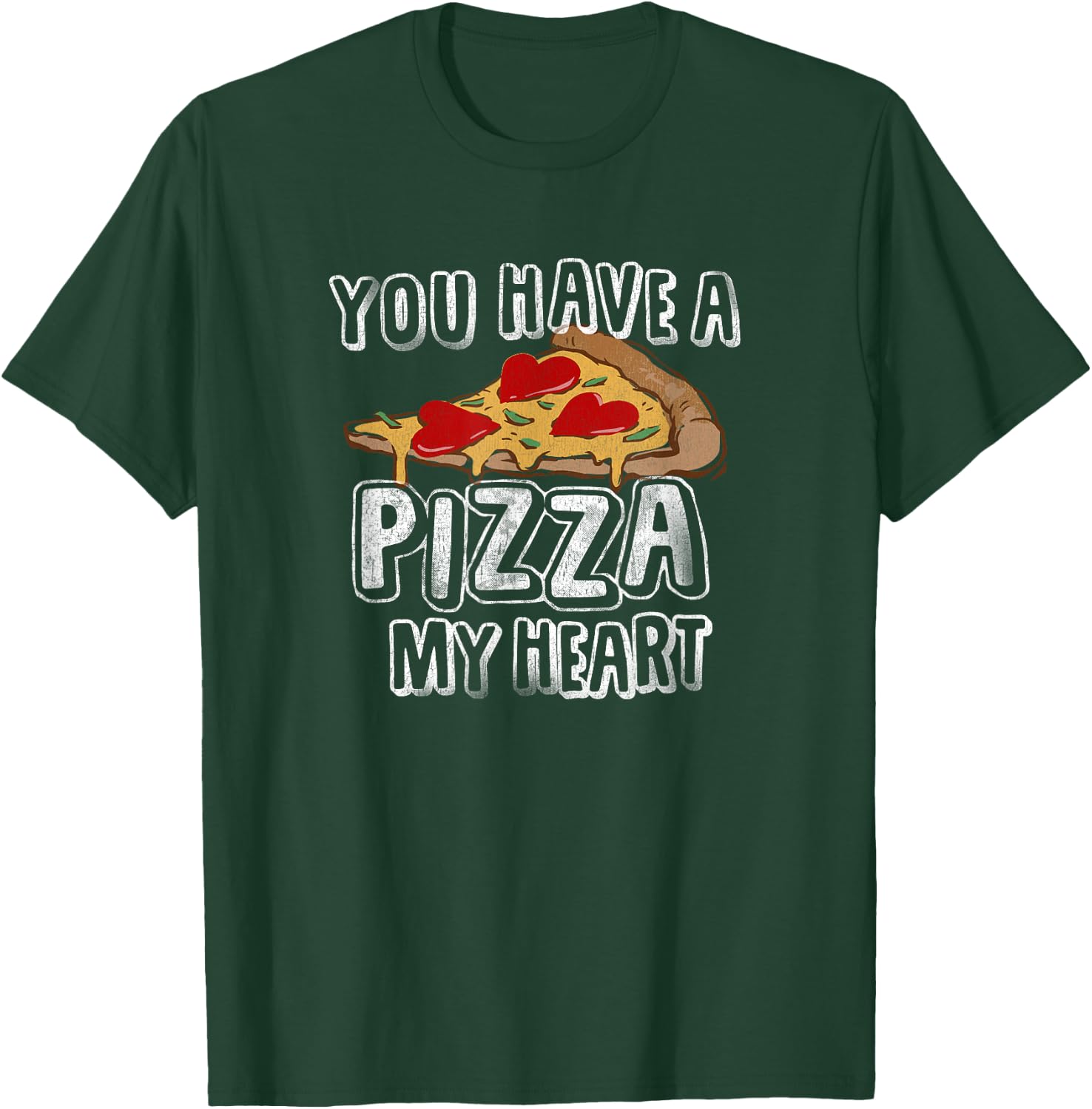 Pizza My Heart Valentines Day | I Love Pizza Funny T-Shirt - T-Shirt | Forest