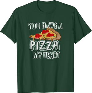 Pizza My Heart Valentines Day | I Love Pizza Funny T-Shirt - T-Shirt | Forest