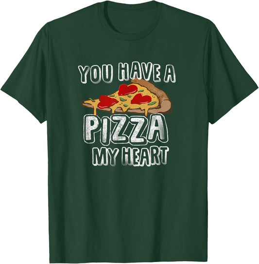 Pizza My Heart Valentines Day | I Love Pizza Funny T-Shirt - T-Shirt | Forest