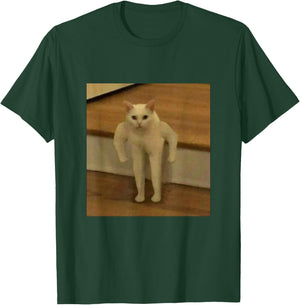 Buff Kitty Cat Cursed Long Dank Memes Kitty Internet Kitten T-Shirt - T-Shirt | Forest