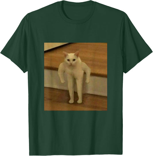 Buff Kitty Cat Cursed Long Dank Memes Kitty Internet Kitten T-Shirt - T-Shirt | Forest