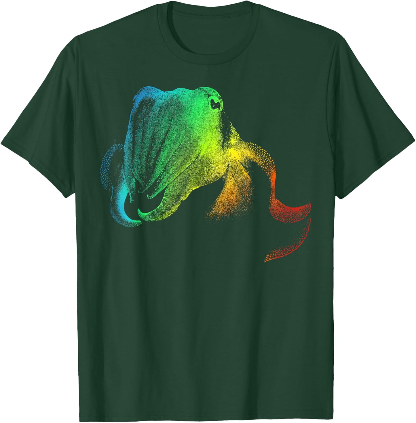 CUTTLEFISH Colorful Rainbow Retro T-Shirt - T-Shirt | Forest