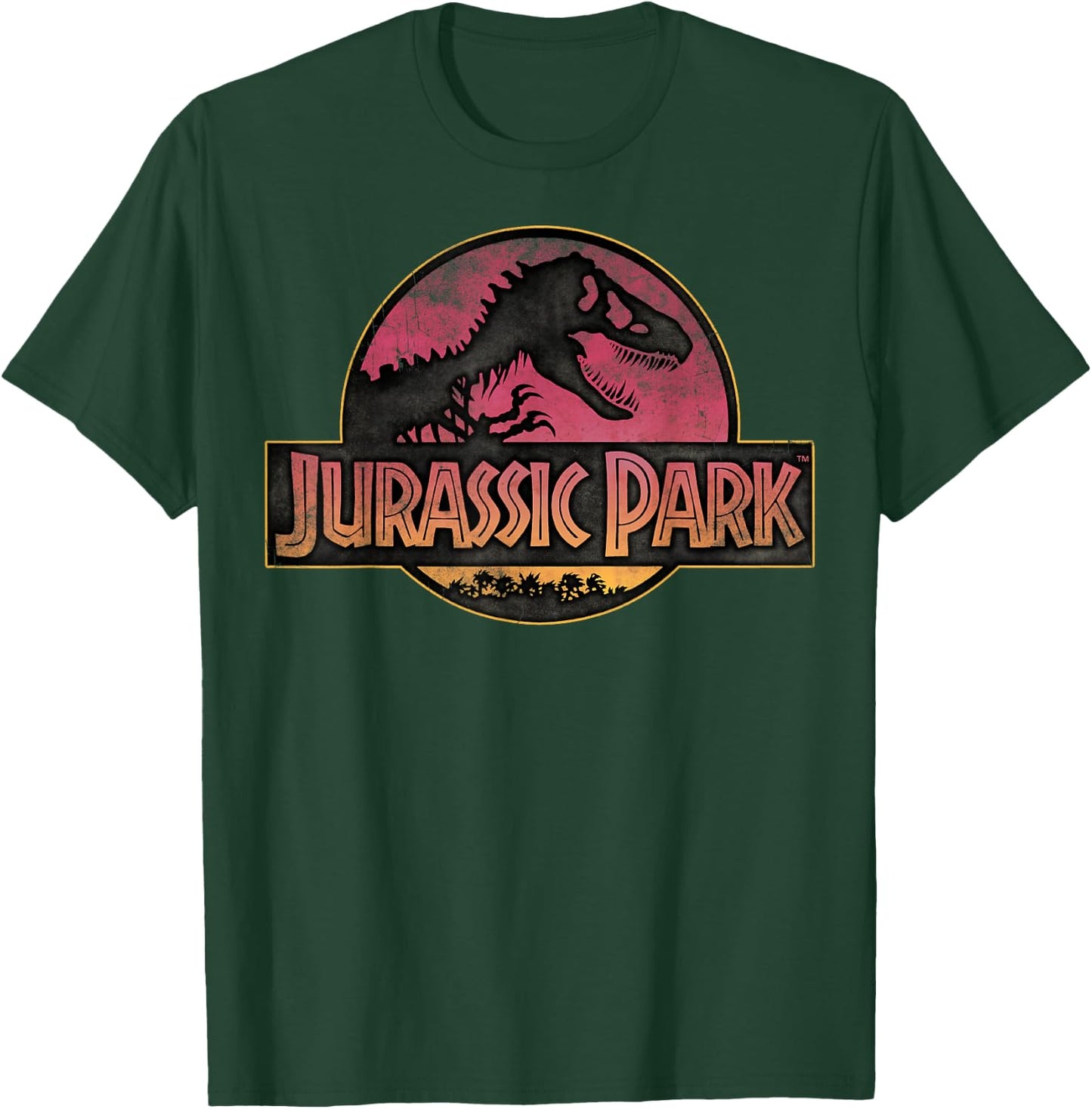 Jurassic Park Logo Gradient Sunset T-Shirt - T-Shirt | Forest