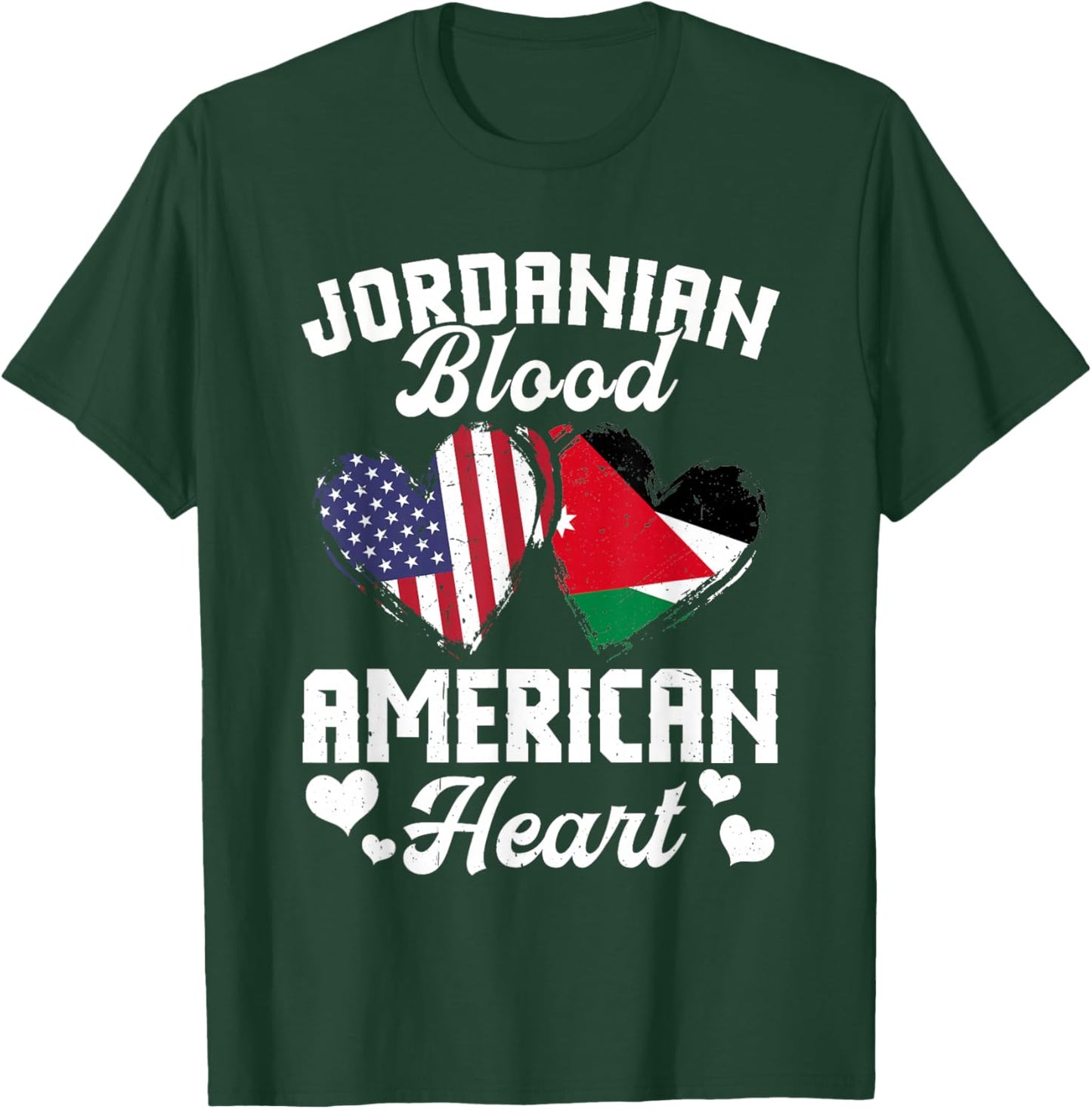 Jordanian Flag Uniform American Outfit US Flags Jordan T-Shirt - T-Shirt | Forest
