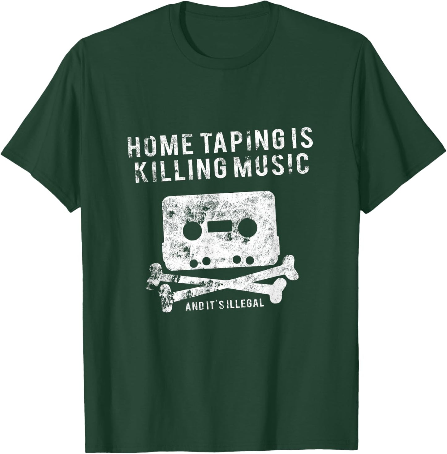 Home Taping Is Killing Music - Funny music industry T-Shirt - T-Shirt | Forest