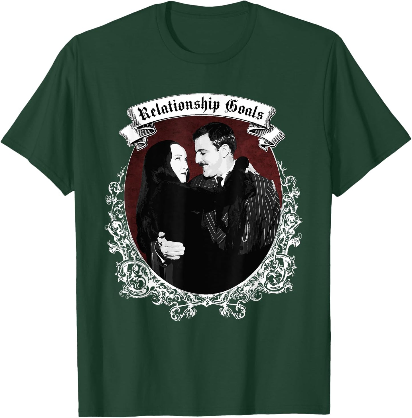 Relationship Goals Gomez & Morticia Goth Halloween T-Shirt - T-Shirt | Forest