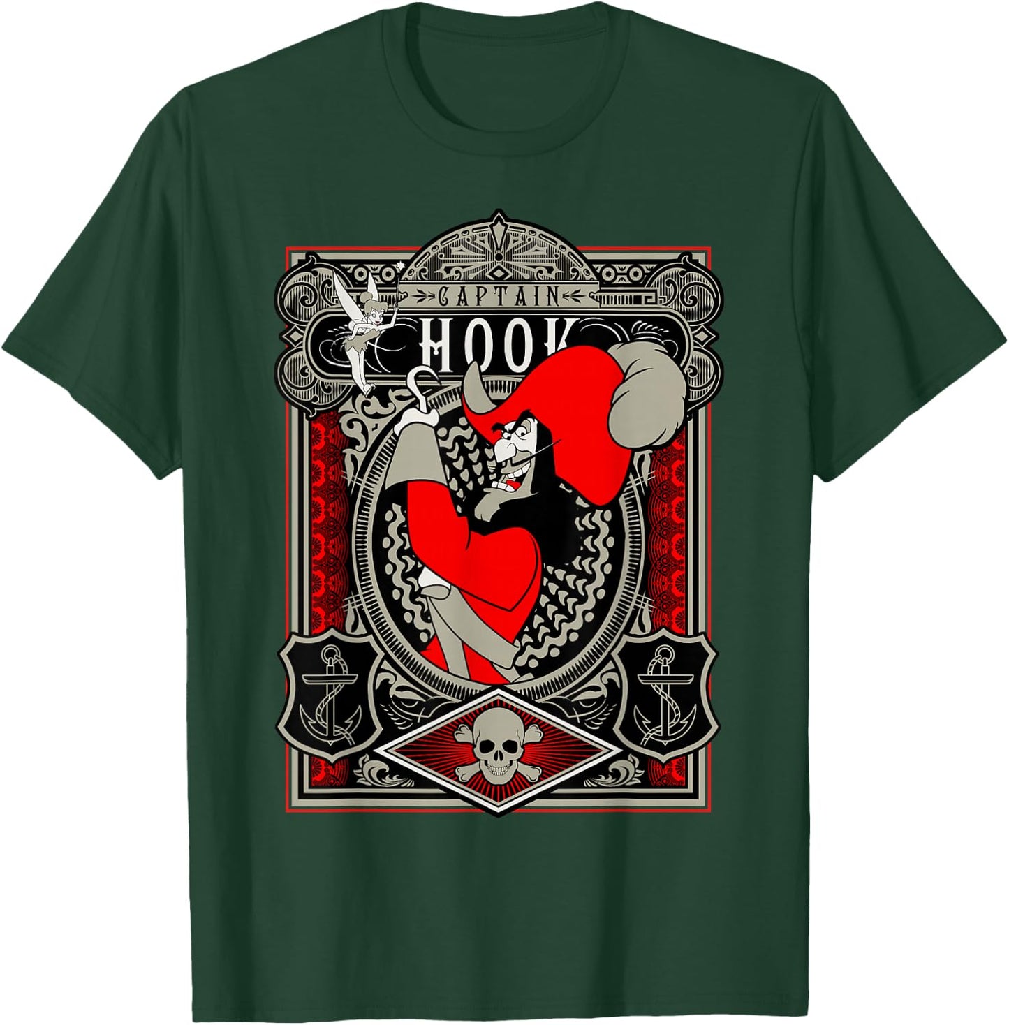 Disney Peter Pan Captain Hook Poster T-Shirt - T-Shirt | Forest
