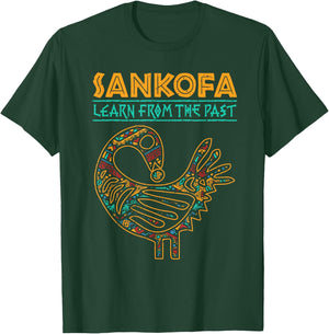 Black History Sankofa African Bird Juneteenth T-Shirt - T-Shirt | Forest