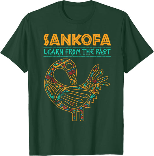 Black History Sankofa African Bird Juneteenth T-Shirt - T-Shirt | Forest