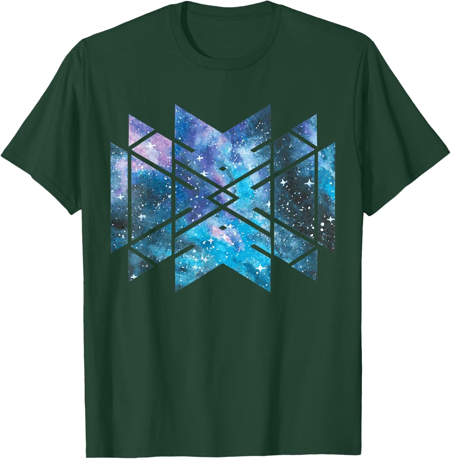 Sacred Geometry Cosmic Galaxy Universe Outer Space Gift T-Shirt - T-Shirt | Forest