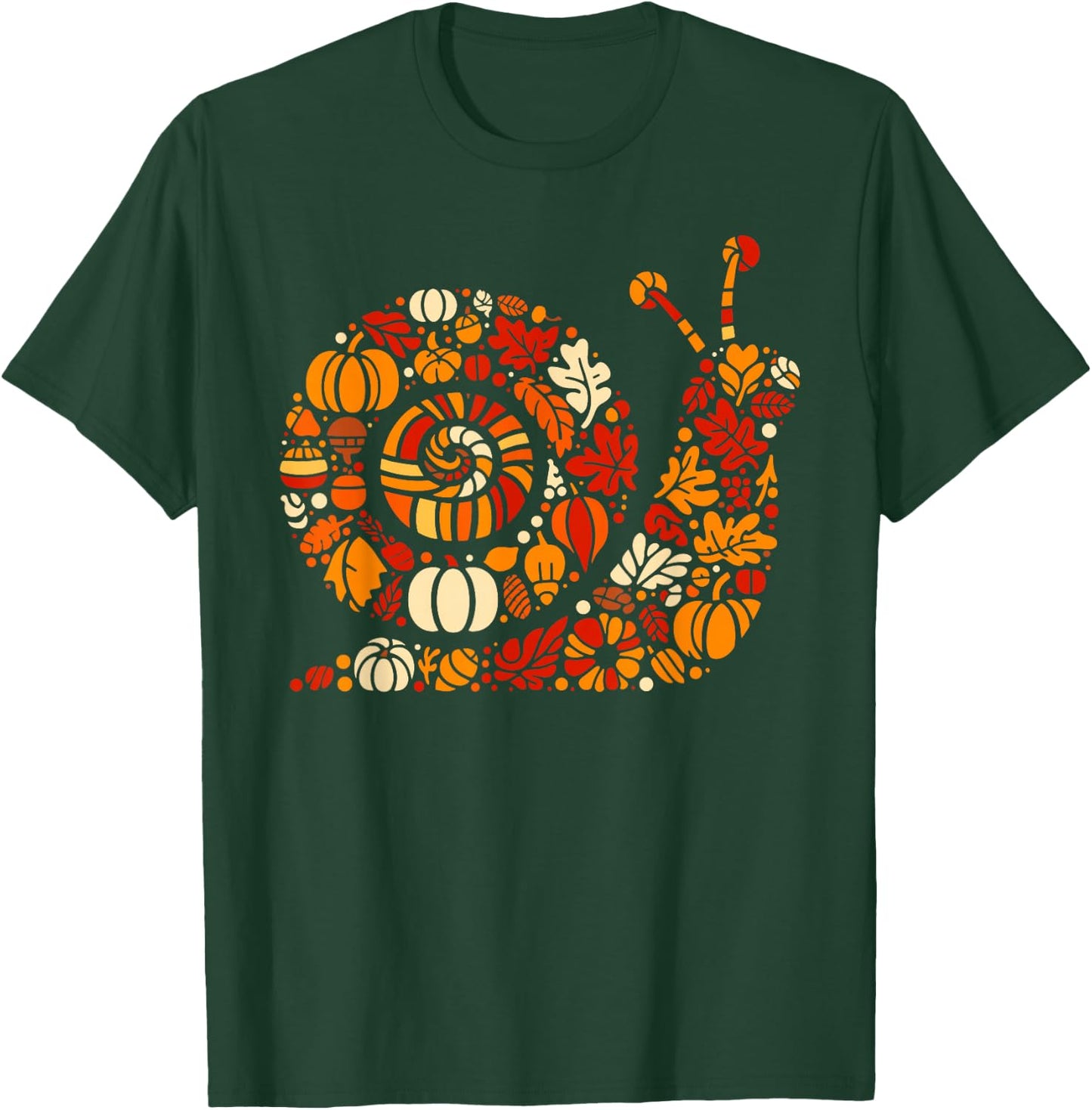 Autumn Pumpkin Fall Snail Thanksgiving Kids T-Shirt - T-Shirt | Forest