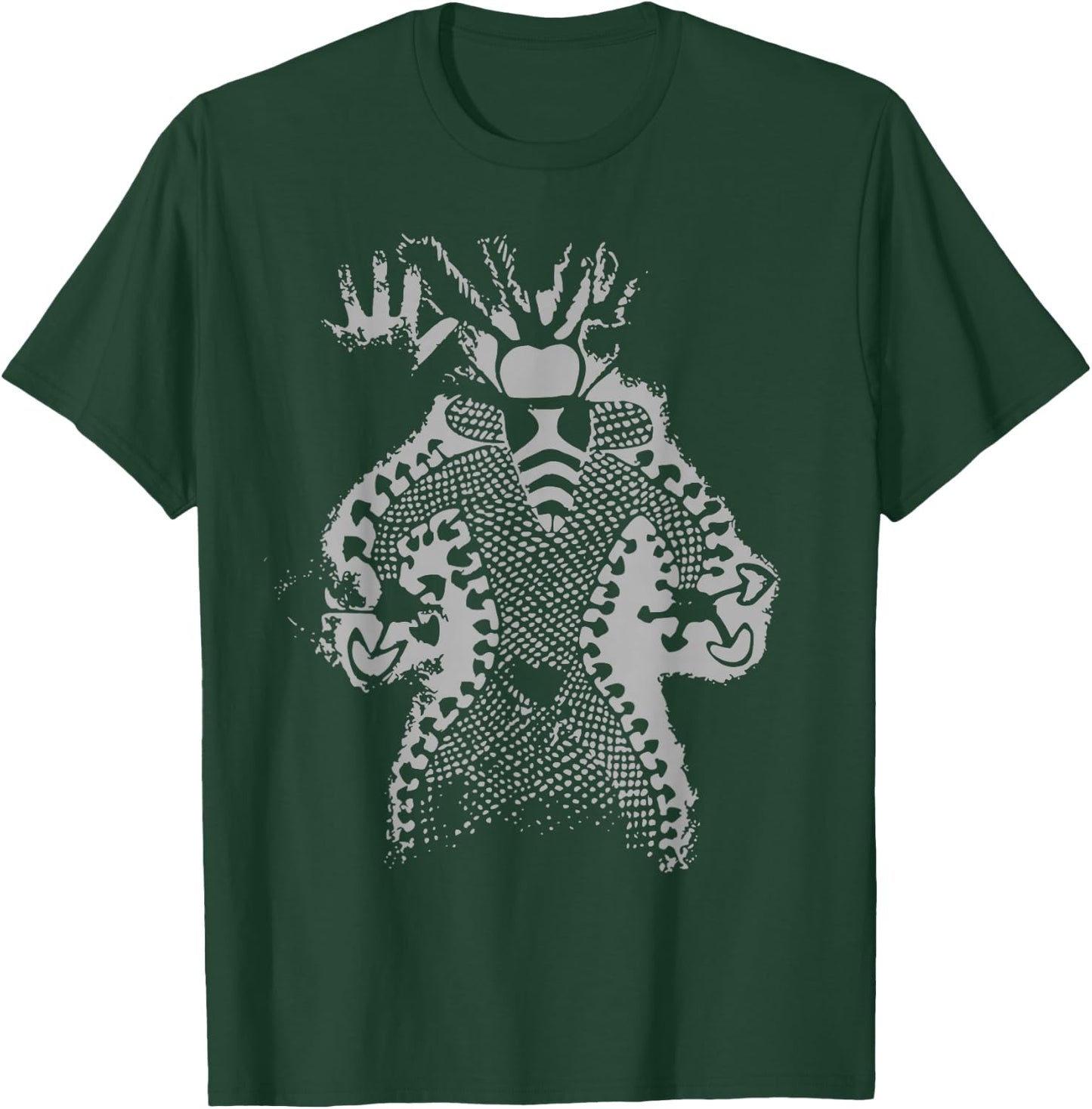 Mushroom Shaman Man 11000 Year Old Tassili Cave Art T-Shirt - T-Shirt | Forest