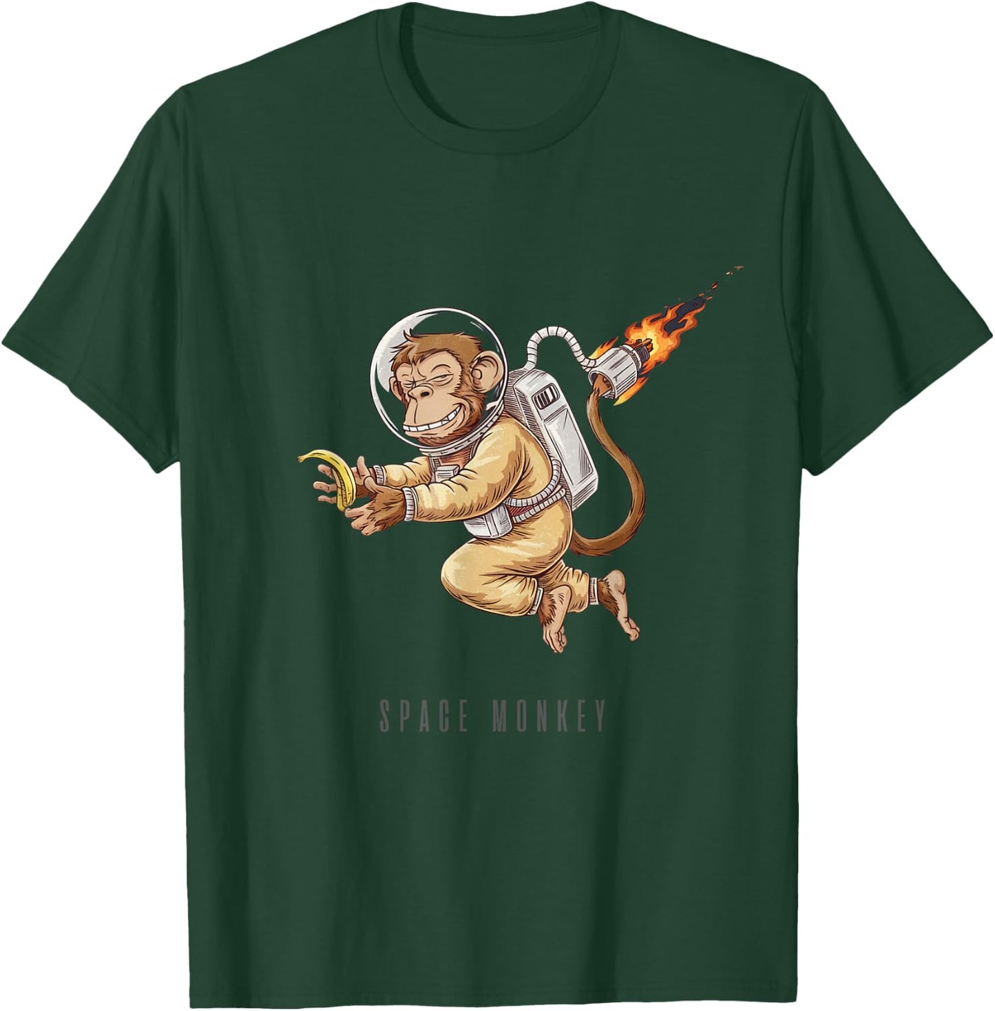 Space Monkey - The Monkey in Space with Banana T-Shirt - T-Shirt | Forest