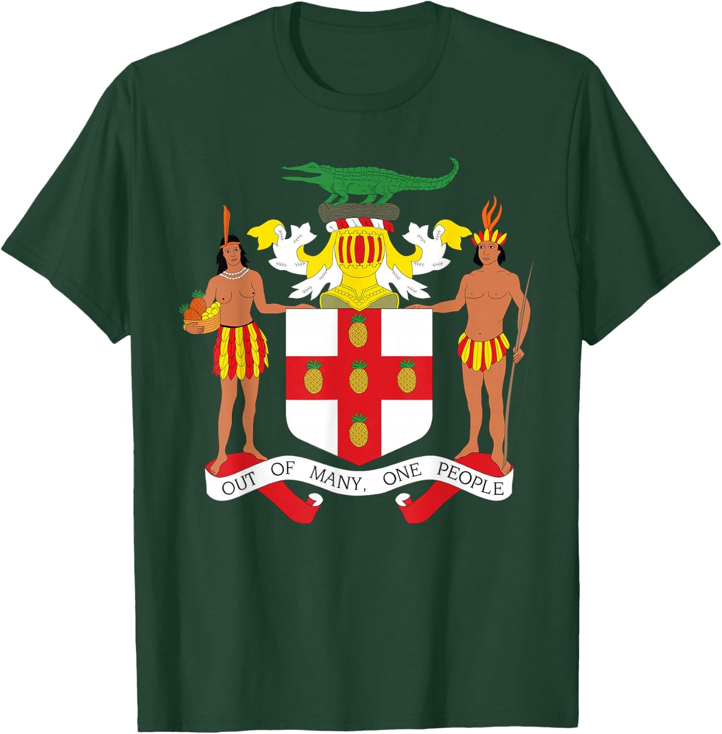 Jamaican Coat of Arms T Shirt, Coat of Arms of Jamaica Shirt T-Shirt - T-Shirt | Forest