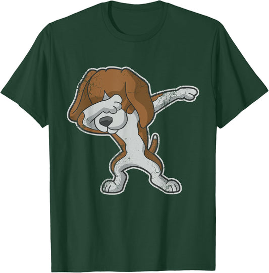 Beagle Dabbing Dog Dab Dance Women Girls Kids T-Shirt - T-Shirt | Forest