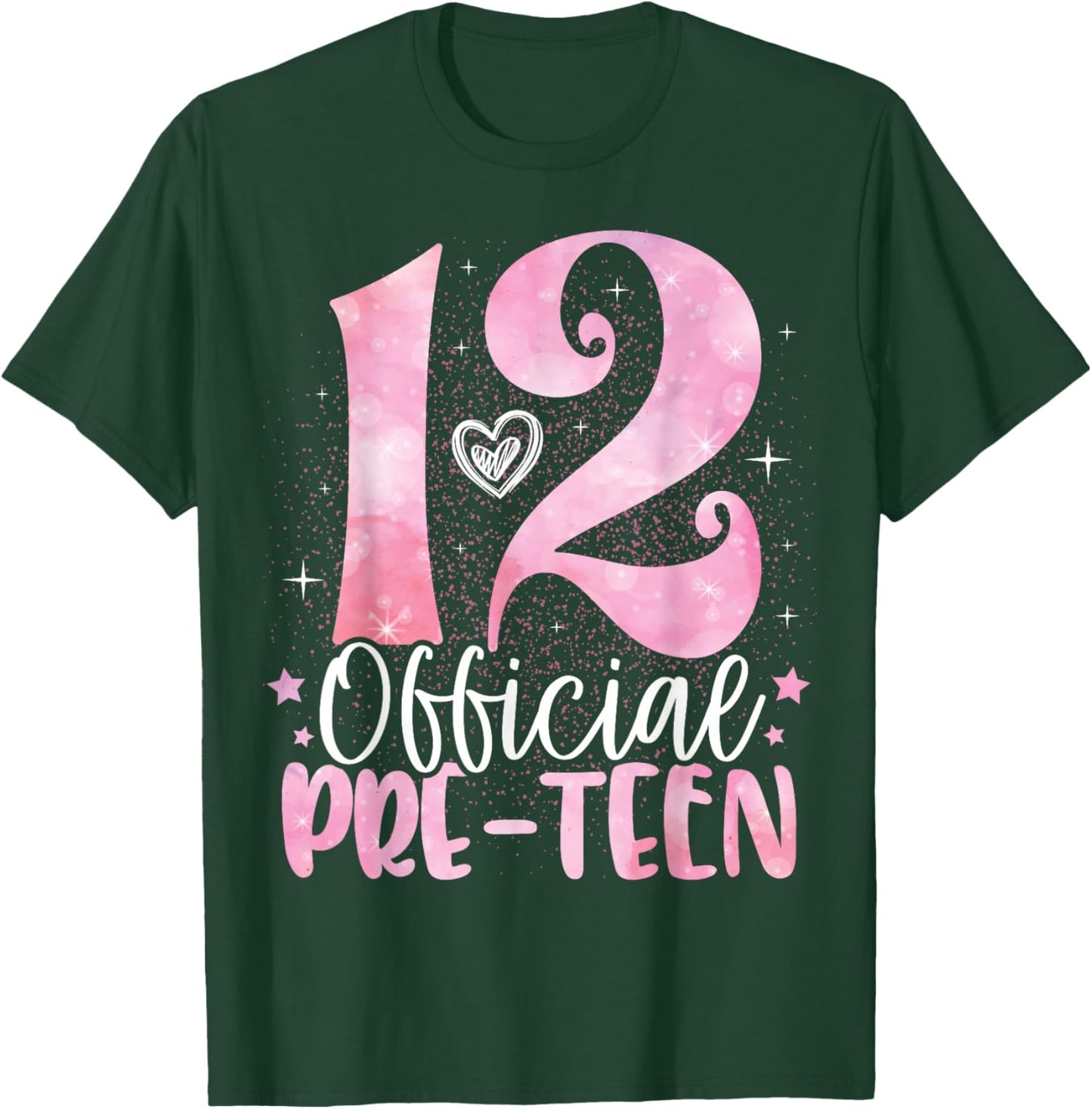 12 Official Pre-Teen 12th Birthday Girl Gifts 12 Year Old T-Shirt - T-Shirt | Forest