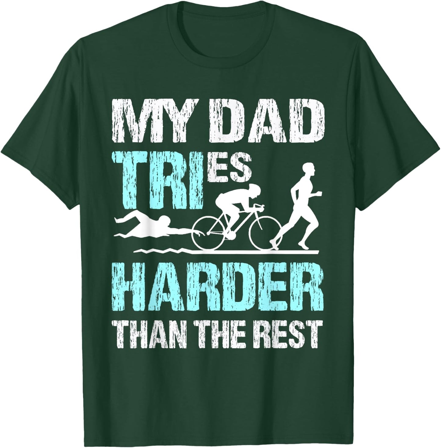 Triathlon dad - triathlon shirt T-Shirt - T-Shirt | Forest