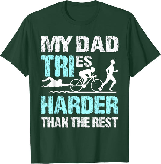 Triathlon dad - triathlon shirt T-Shirt - T-Shirt | Forest