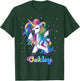 OAKLEY Name Personalized Custom Rainbow Unicorn Dabbing T-Shirt - T-Shirt | Forest