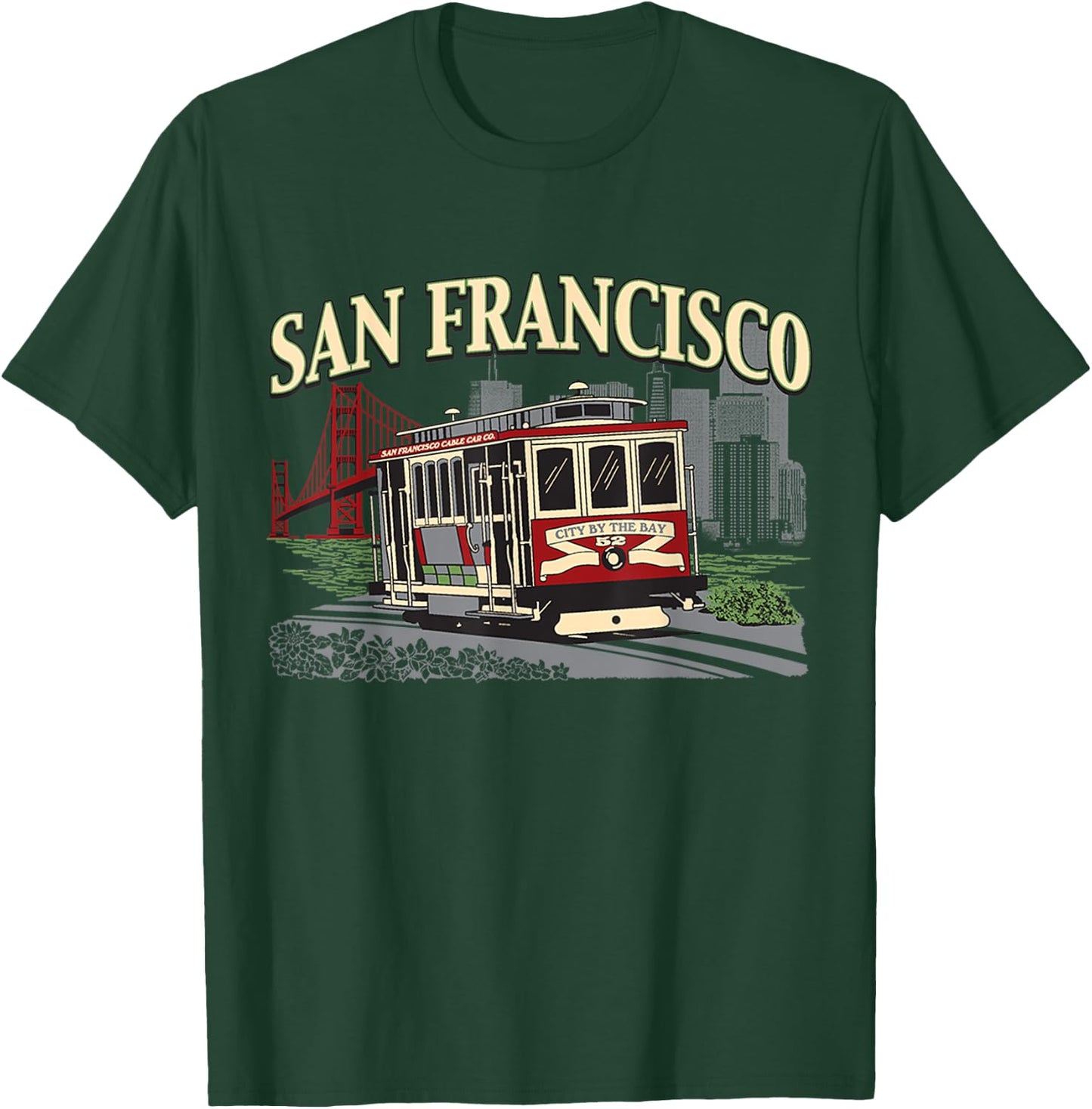 San Francisco Golden Gate California Republic T-Shirt - T-Shirt | Forest