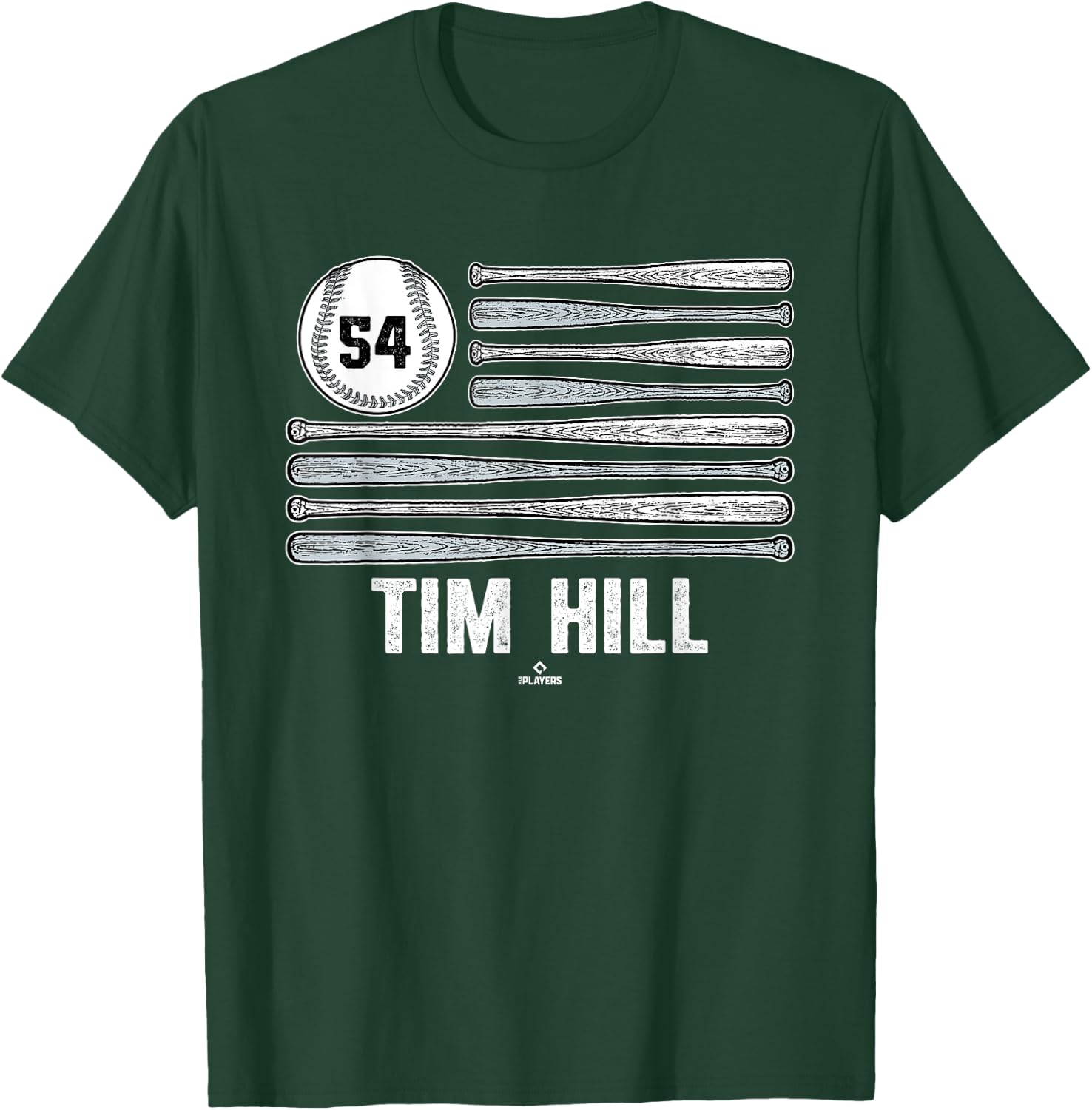 Baseball American Flag Tim Hill New York Baseball MLBPA T-Shirt - T-Shirt | Forest
