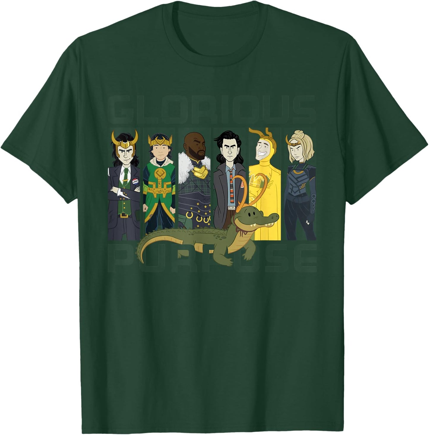 Marvel Loki Variants Alligator Loki Glorious Purpose Small T-Shirt - T-Shirt | Forest