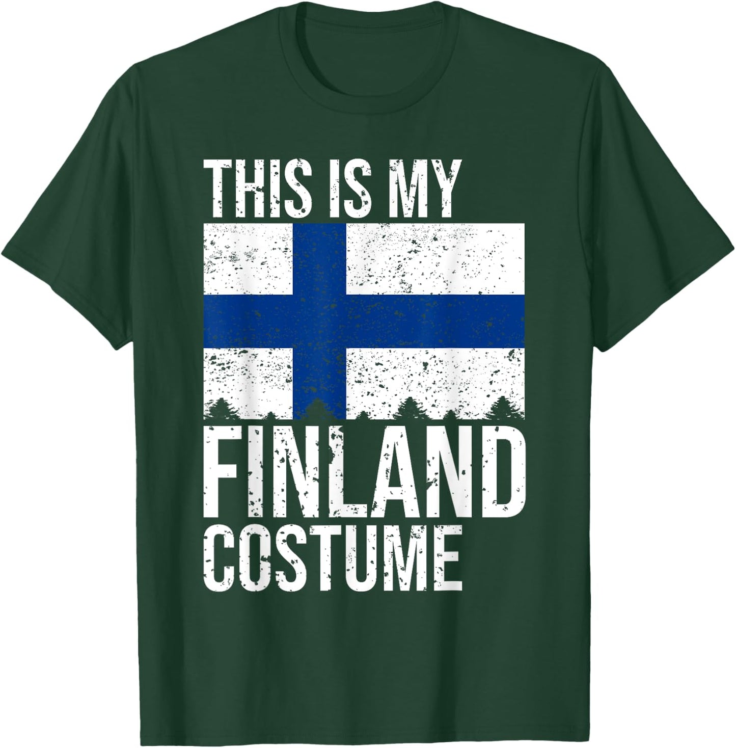 Vintage This is my Finland Flag Costume design For Halloween T-Shirt - T-Shirt | Forest