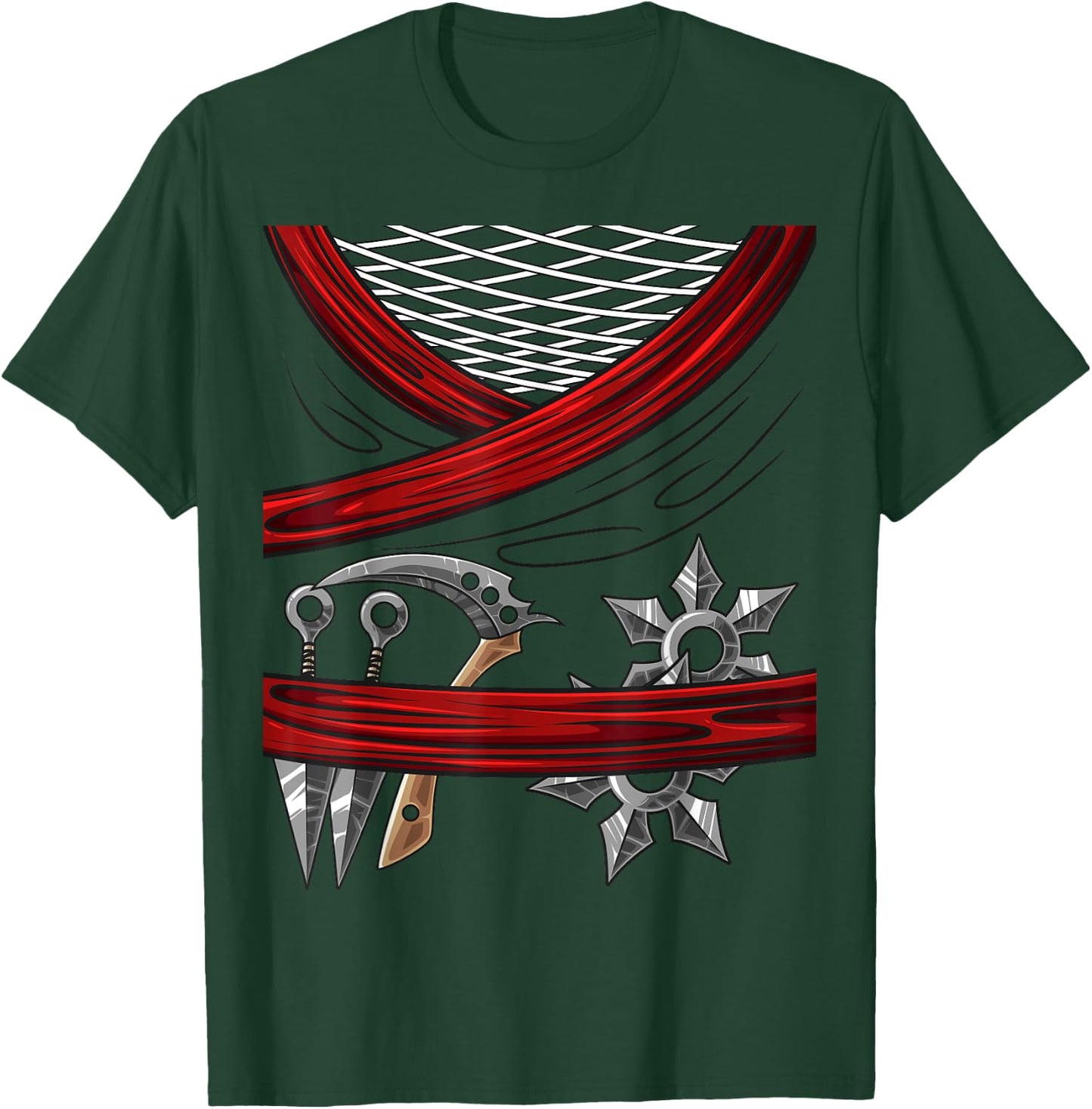 Cool Ninja Uniform | Funny Lazy DIY Halloween Costume Gift T-Shirt - T-Shirt | Forest