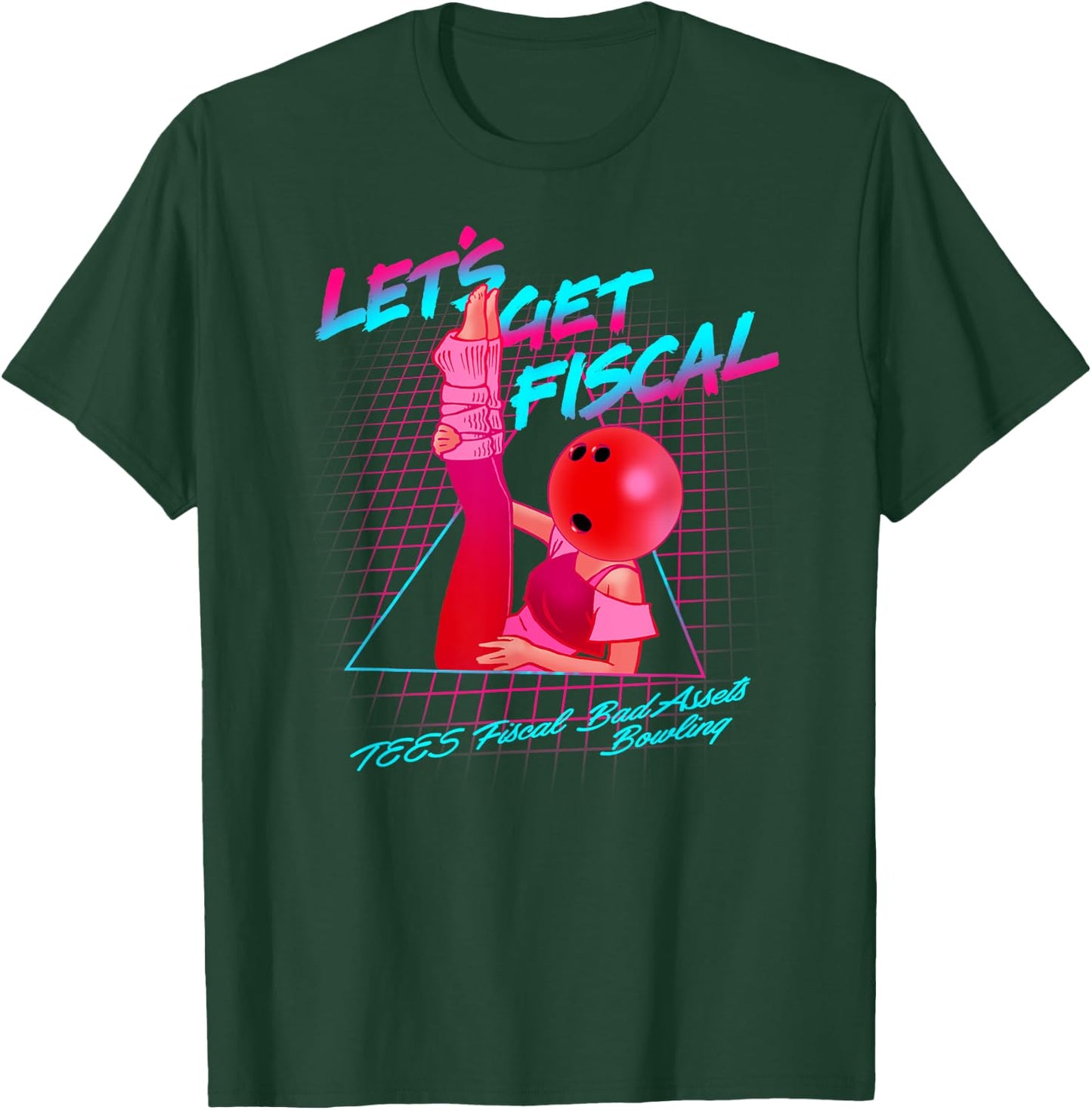 Let's Get Fiscal 1980's style Bowling T-Shirt - T-Shirt | Forest