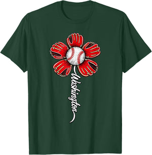 Washington Flower Women Boys Girls Kids T-Shirt - T-Shirt | Forest