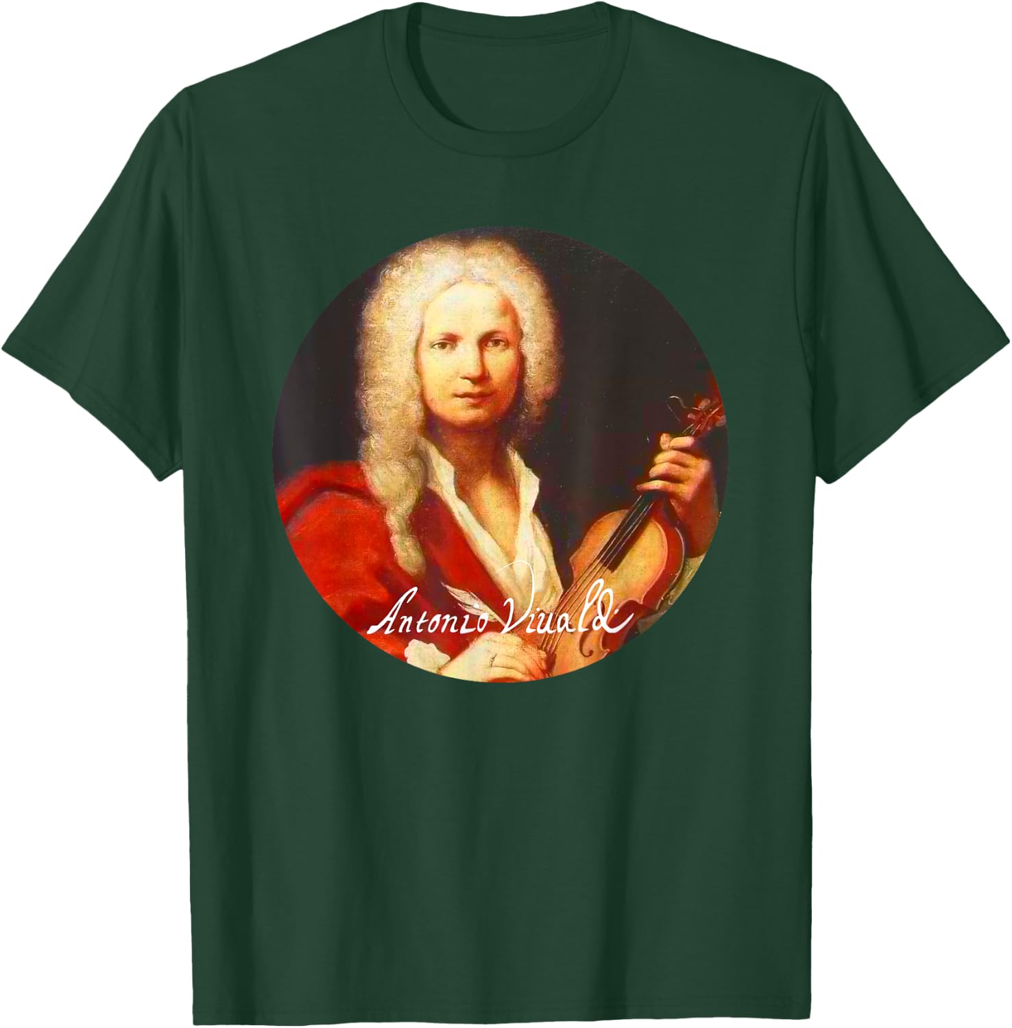 Antonio Lucio Vivaldi Composer Portrait T-Shirt - T-Shirt | Forest