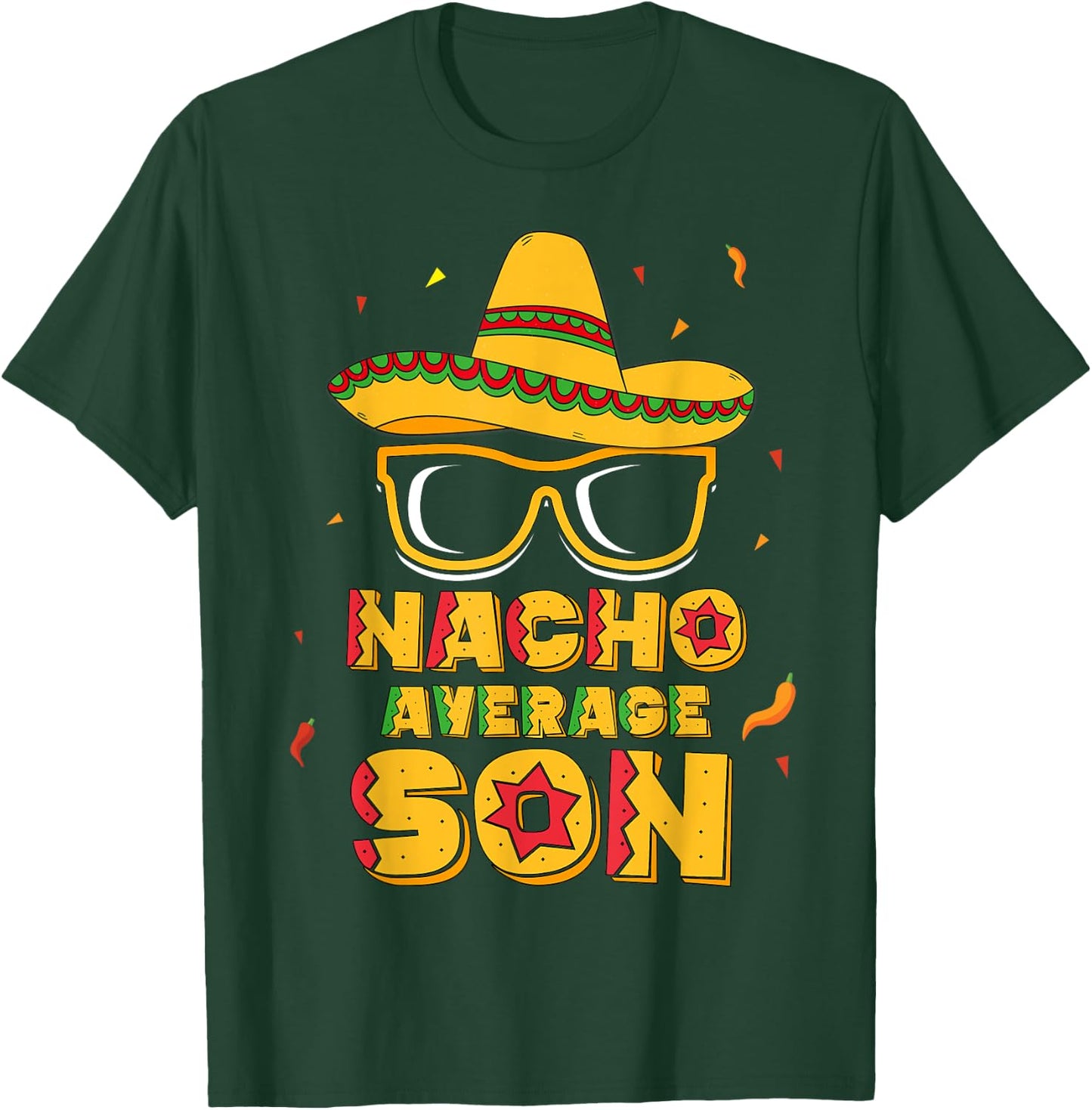 Nacho Average Son Cinco De Mayo Shirt Gift Boys Kids T-Shirt - T-Shirt | Forest