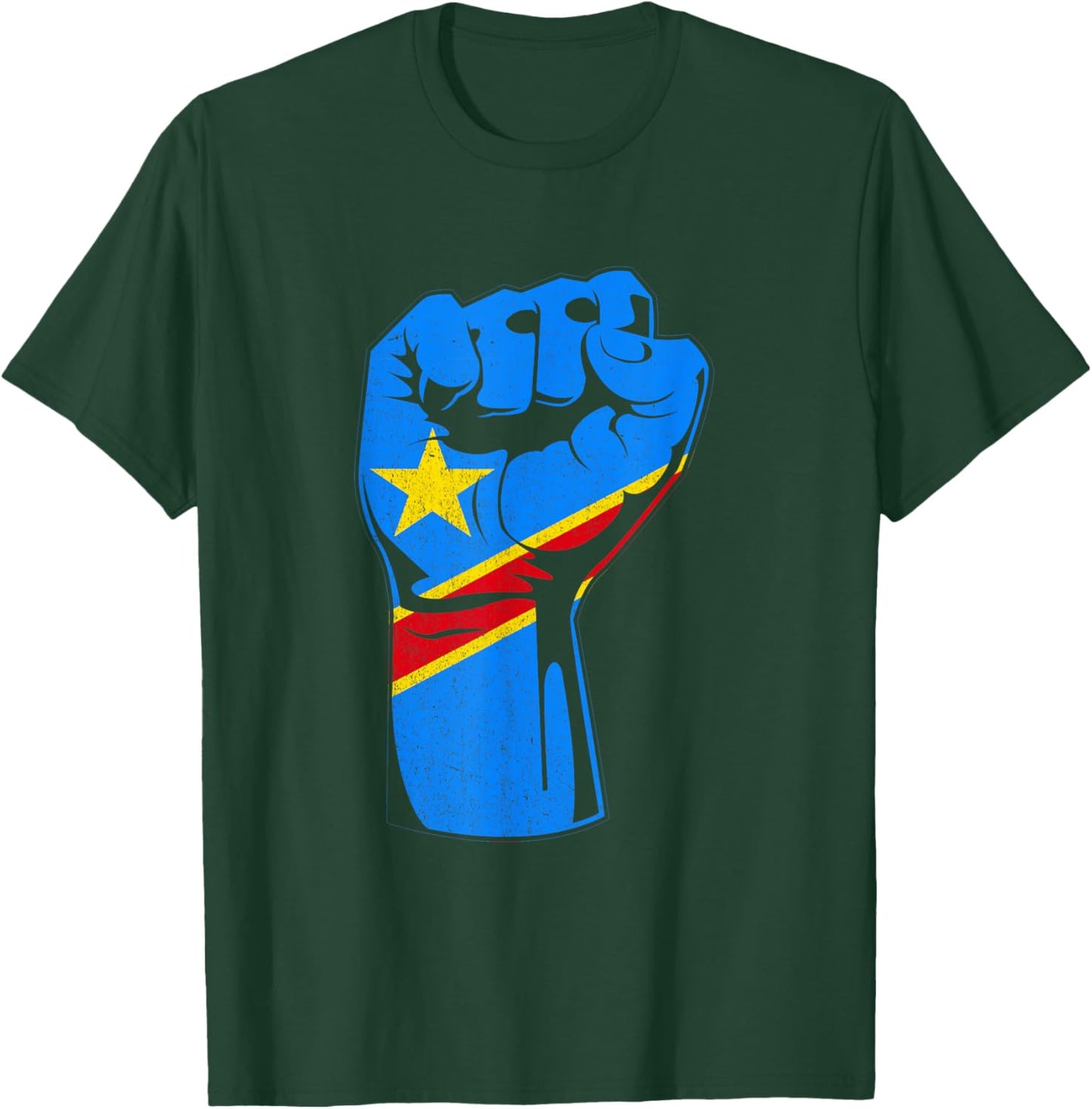 Democratic Republic Of Congo DRC Handfist Congolese Pride T-Shirt - T-Shirt | Forest
